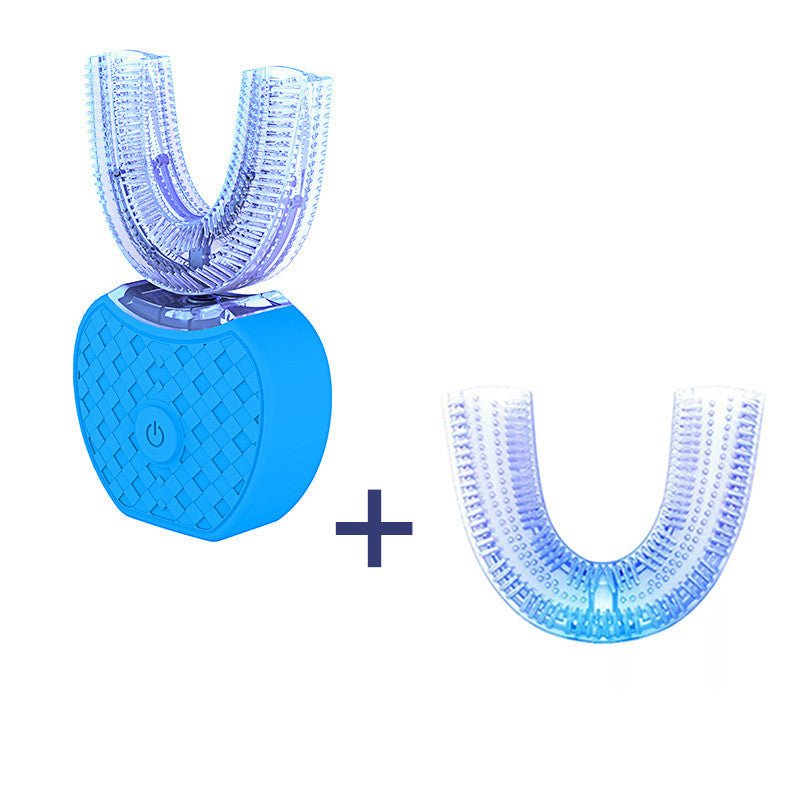 Brosse à dents électrique automatique 360° étanche avec lumière bleue et charge USB - Allomarc.com