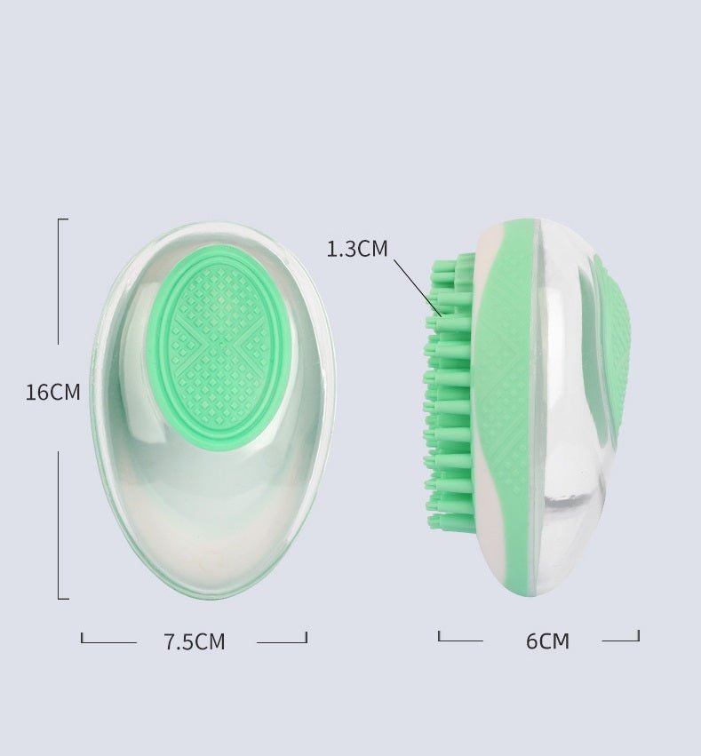 Brosse de Bain 2 - en - 1 pour Chiens et Chats - Outil de Nettoyage en Silicone - Allomarc.com