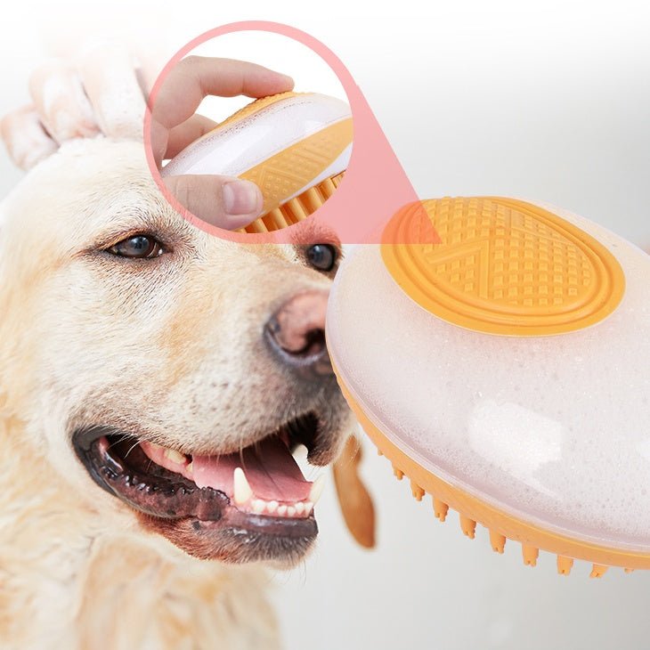 Brosse de Bain 2 - en - 1 pour Chiens et Chats - Outil de Nettoyage en Silicone - Allomarc.com