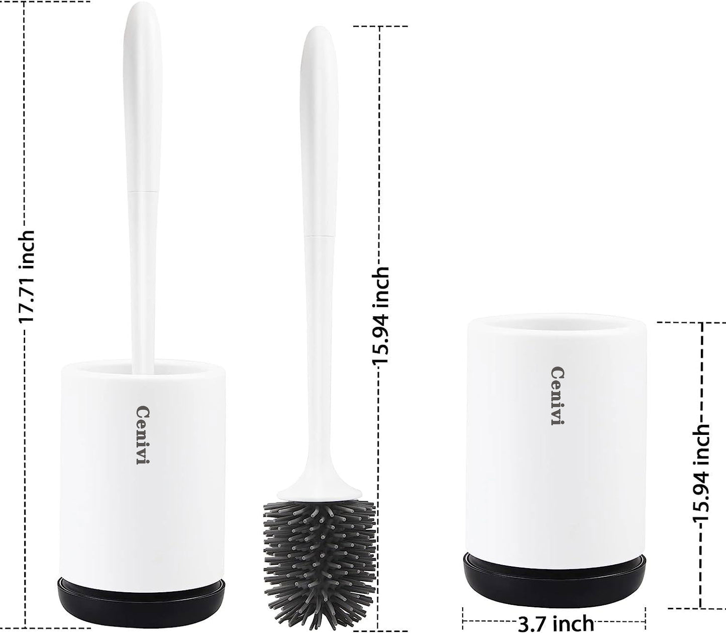 Brosse de Toilette à Tête en Plastique Souple Antiadhésive - Allomarc.com