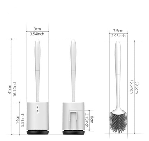 Brosse de Toilette à Tête en Plastique Souple Antiadhésive - Allomarc.com