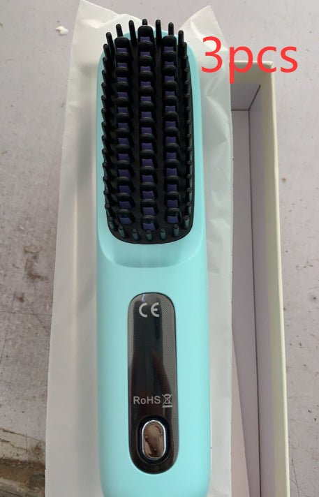 Brosse Lissante 2 en 1 sans Fil pour Cheveux - Fer à Lisser et Boucleur Portable avec Charge USB - Allomarc.com
