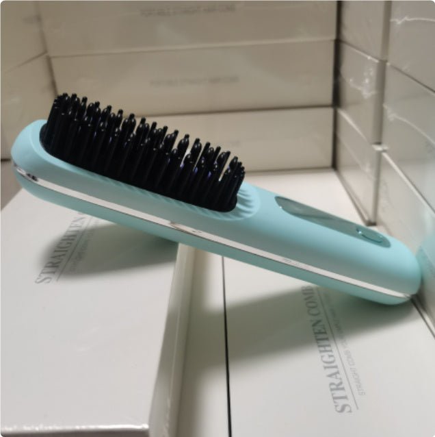 Brosse Lissante 2 en 1 sans Fil pour Cheveux - Fer à Lisser et Boucleur Portable avec Charge USB - Allomarc.com