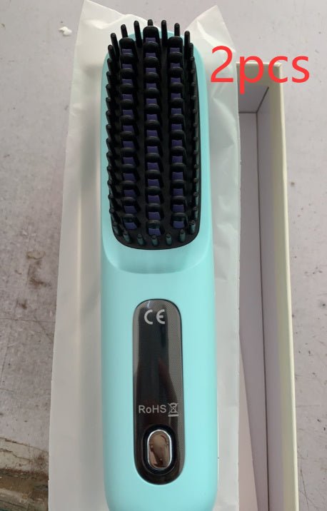 Brosse Lissante 2 en 1 sans Fil pour Cheveux - Fer à Lisser et Boucleur Portable avec Charge USB - Allomarc.com