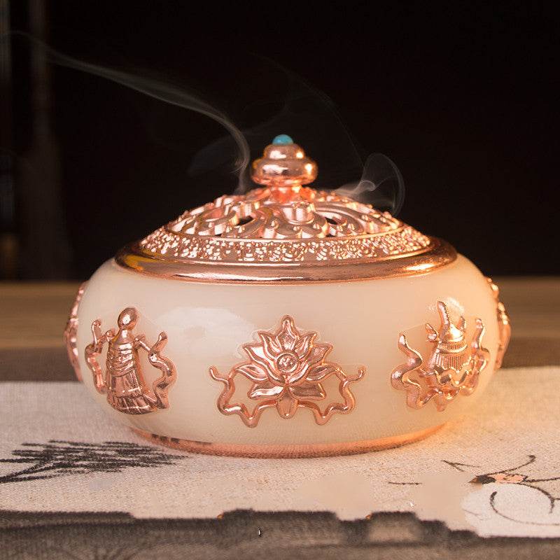 Brûleur d'Encens Bouddhiste en Bronze Ancien - Allomarc.com