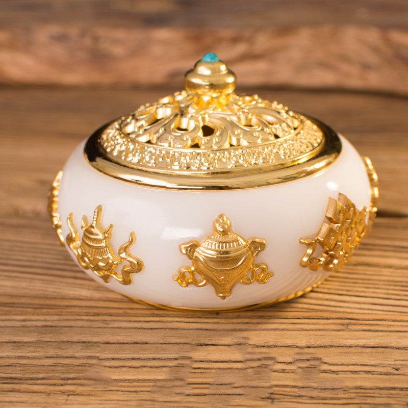 Brûleur d'Encens Bouddhiste en Bronze Ancien - Allomarc.com