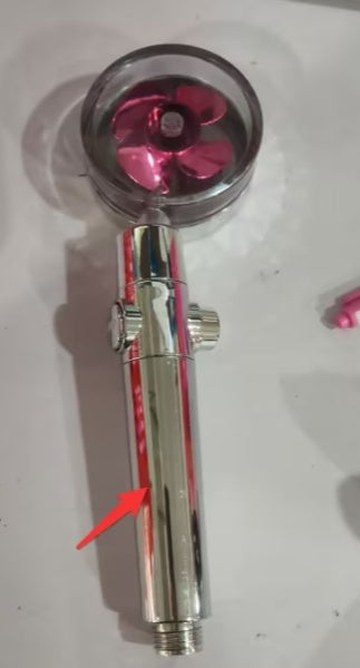 Douchette Turbo Propeller Économiseur d'Eau Haute Pression 360 Degrés avec Extension de Ventilateur