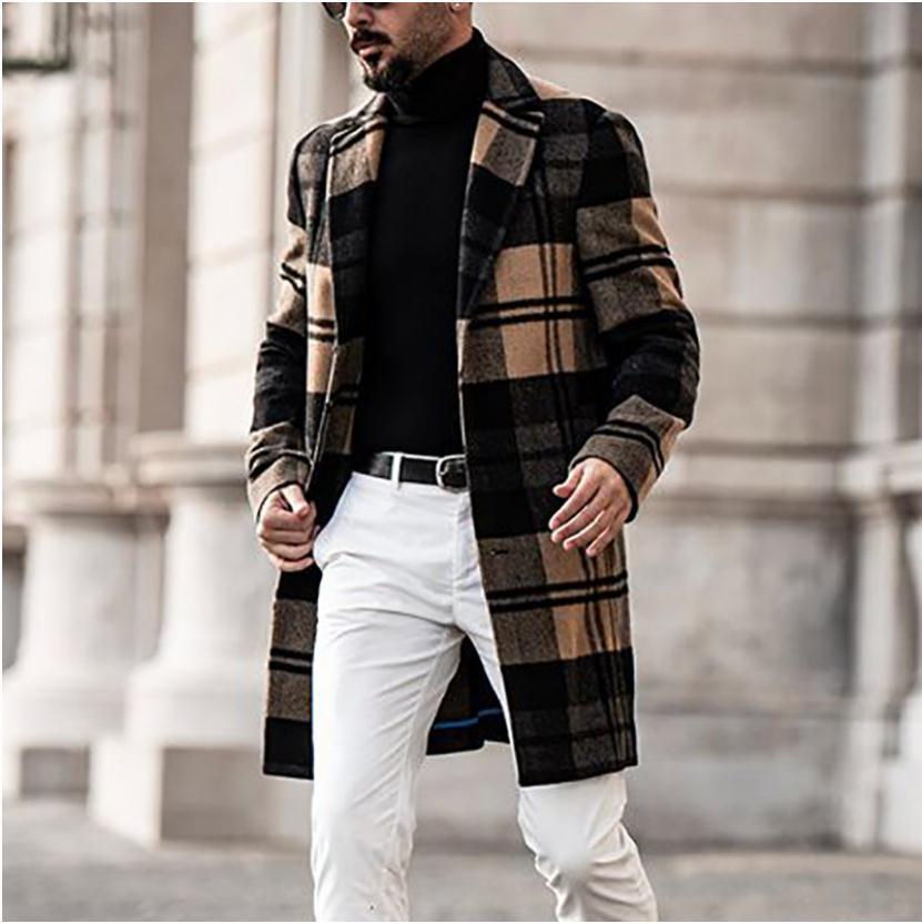 Manteau à Carreaux pour Homme - Nouveau Modèle Étranger