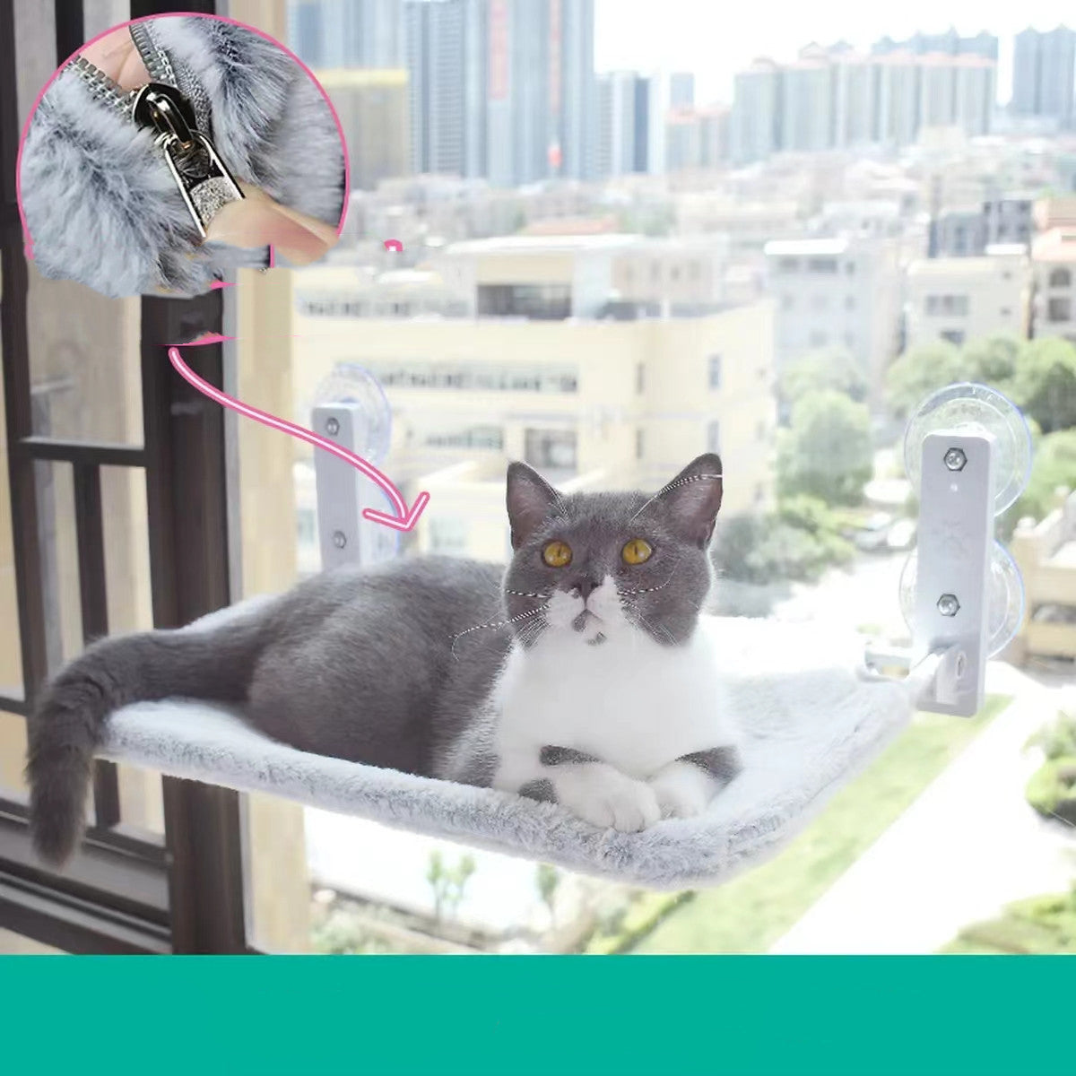 Hamac de Fenêtre avec Ventouse pour Chats - Confort et Style