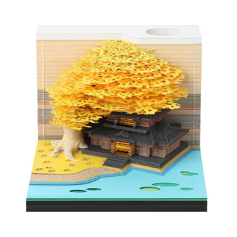 Carnet Mémo 3D Fleurs En Papier Sculpté