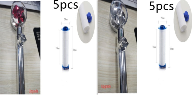 Douchette Turbo Propeller Économiseur d'Eau Haute Pression 360 Degrés avec Extension de Ventilateur