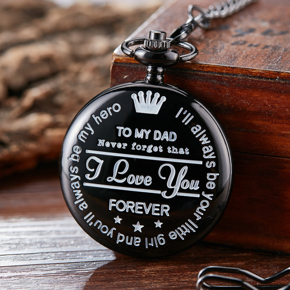 Montre de Poche Quartz "À Mon Fils, Amour Éternel"