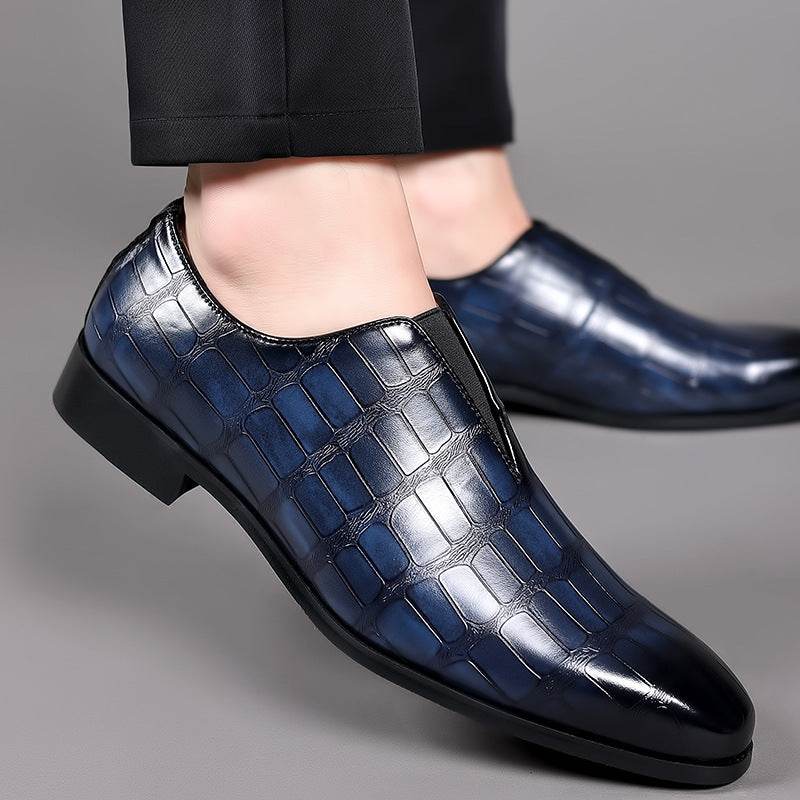 Chaussures en cuir décontractées à motif pierre - Allomarc.com