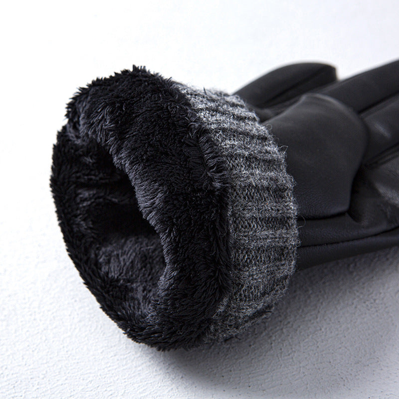 Gants en Cuir pour Hommes avec Écran Tactile - Confort et Élégance en Automne et Hiver