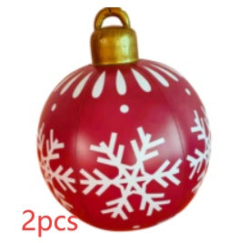 Boule de Noël Gonflable 60CM pour Décoration Extérieure