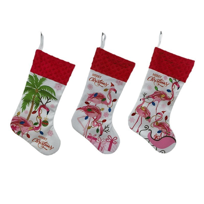 Chaussettes de Noël Flamant Rose - Décoration de Fête