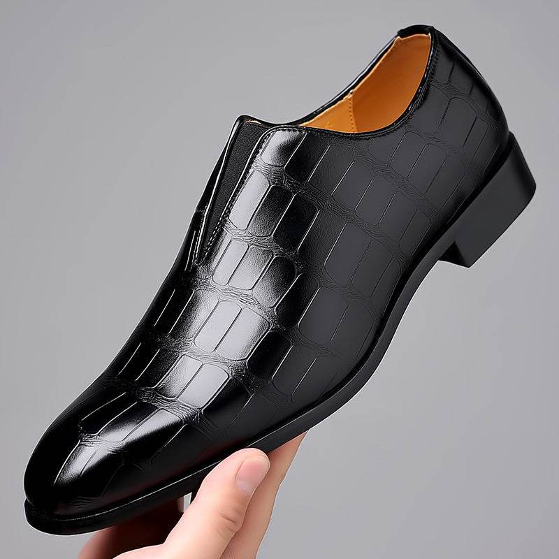 Chaussures en cuir décontractées à motif pierre - Allomarc.com