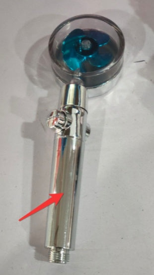 Douchette Turbo Propeller Économiseur d'Eau Haute Pression 360 Degrés avec Extension de Ventilateur
