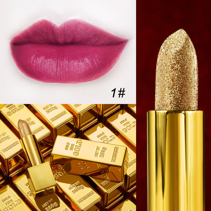 Rouge à Lèvres Velvet Matte Non-stick - Poudre Dorée Éclatante