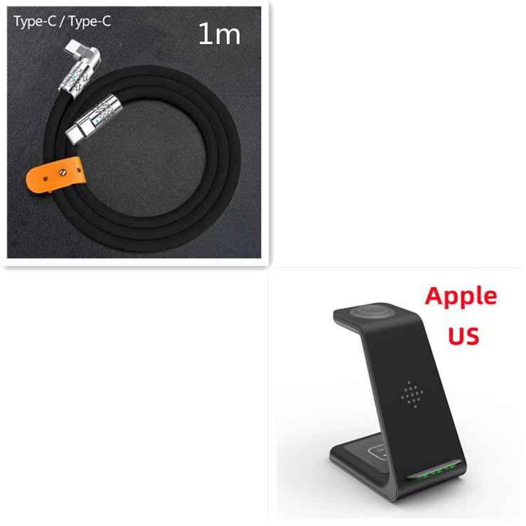 Station de Charge Sans Fil 3 en 1 - Support de Charge Rapide pour Téléphone