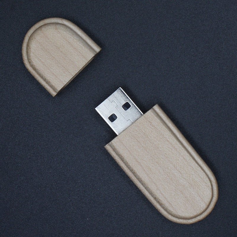 Cadeau d'entreprise personnalisé : clé USB en bois avec logo - Allomarc.com