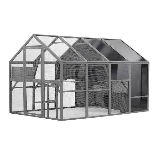 Cage à Chats de Luxe en Bois pour Extérieur - Allomarc.com