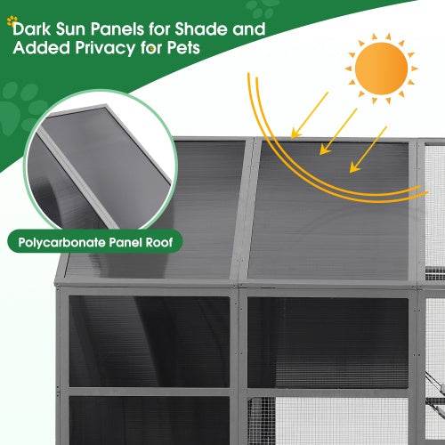 Cage à Chats de Luxe en Bois pour Extérieur - Allomarc.com