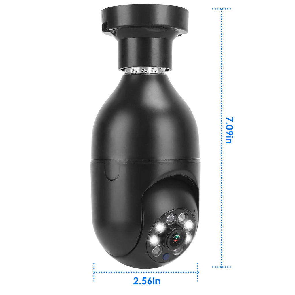 Caméra de Surveillance WiFi E27 1080P FHD avec Audio Bidirectionnel - Allomarc.com