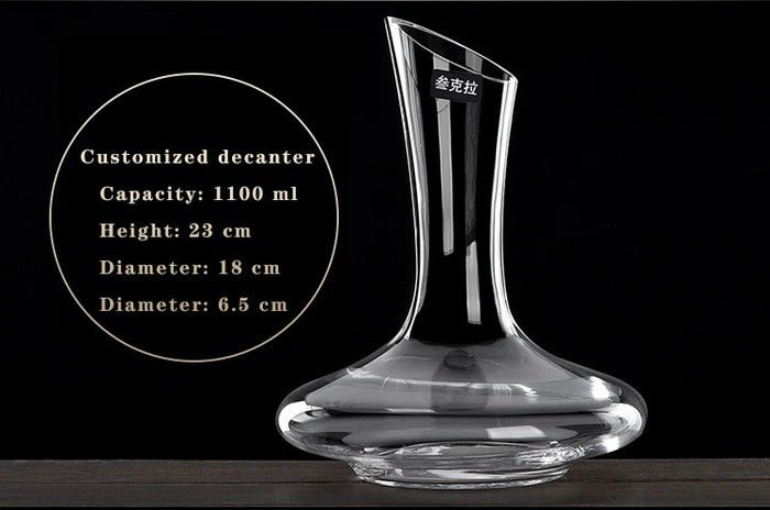 Carafe à Vin en Cristal avec Goulot Verseur pour Bar Familial - Allomarc.com