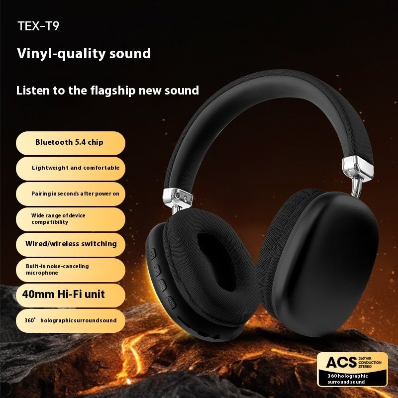Casque Bluetooth TEX - T9 sans fil avec oreillettes montées sur la tête - Allomarc.com