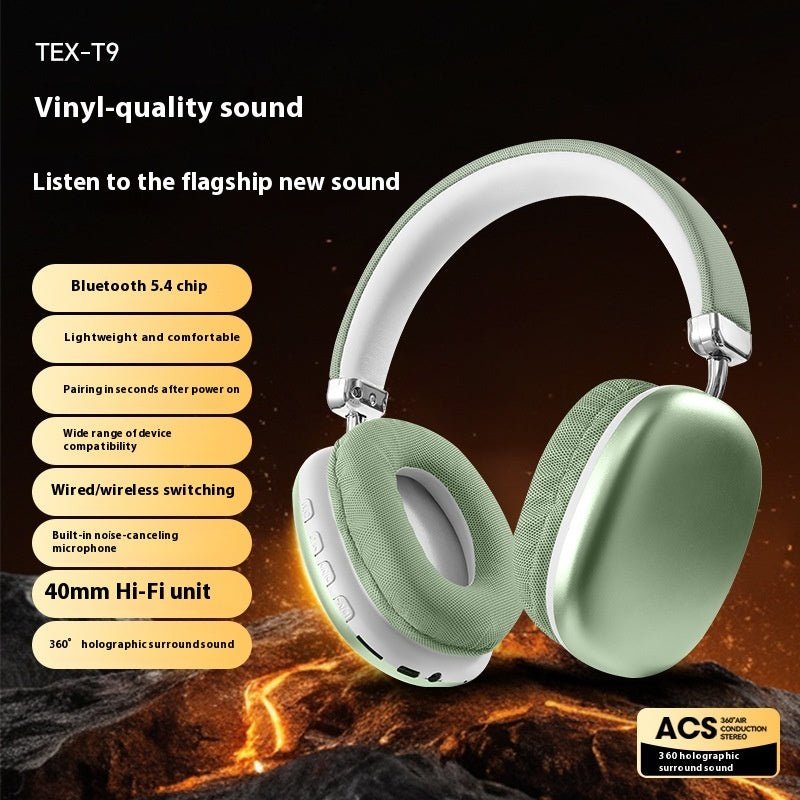 Casque Bluetooth TEX - T9 sans fil avec oreillettes montées sur la tête - Allomarc.com