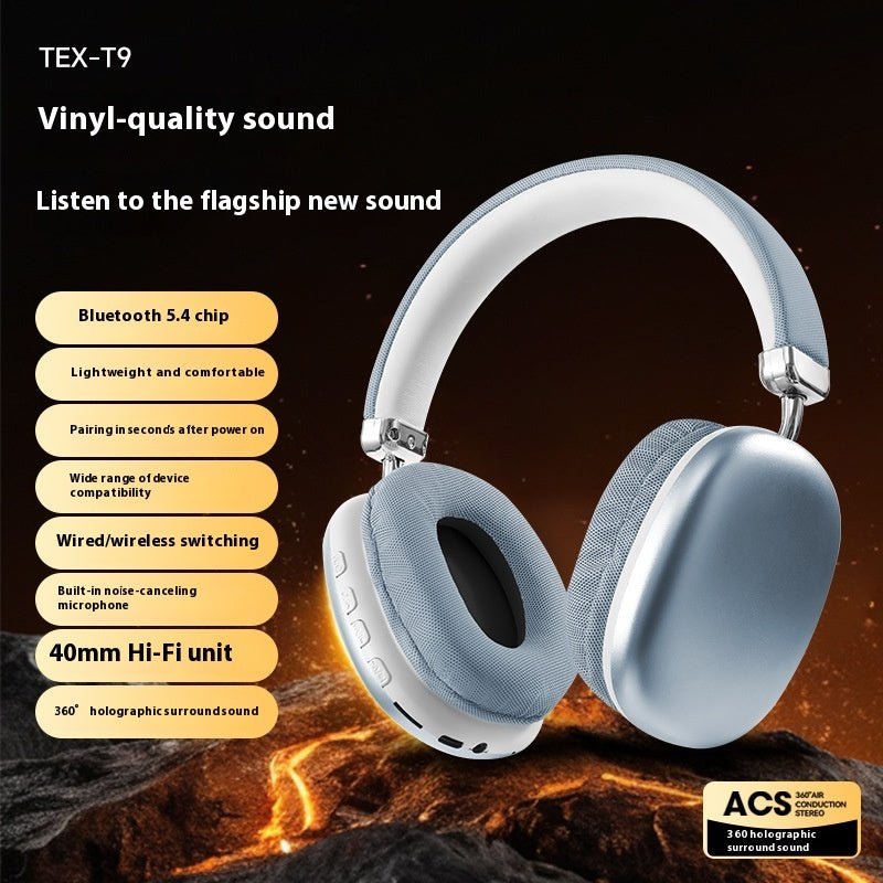 Casque Bluetooth TEX - T9 sans fil avec oreillettes montées sur la tête - Allomarc.com