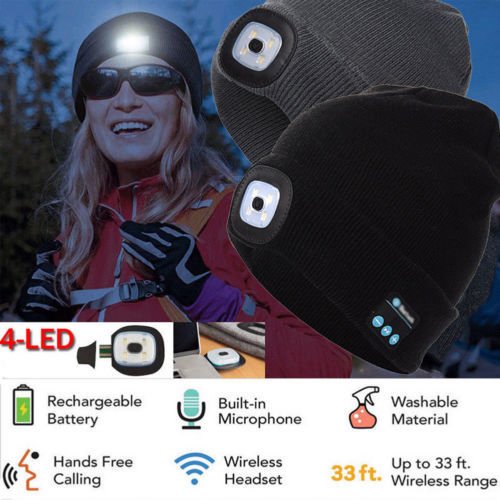 Casquette Bluetooth LED avec Casque Sans Fil Intégré - Allomarc.com