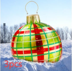 Boule de Noël Gonflable 60CM pour Décoration Extérieure