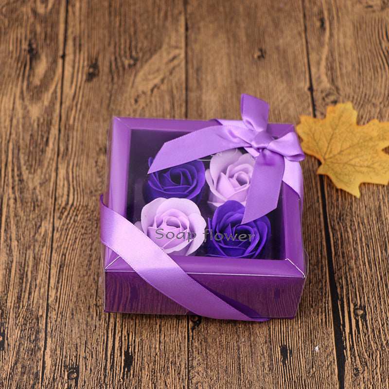 Boîte Cadeau Fleurs en Savon - Idée Cadeau pour la Saint-Valentin et la Fête des Mères