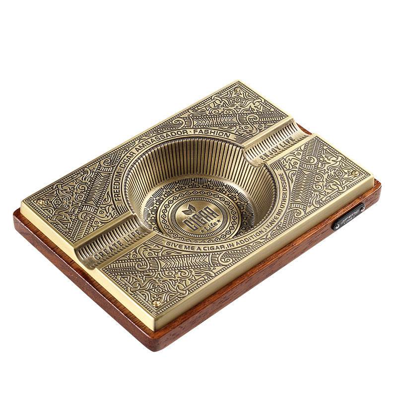 Cendrier Double Slot en Bois et Métal - Allomarc.com