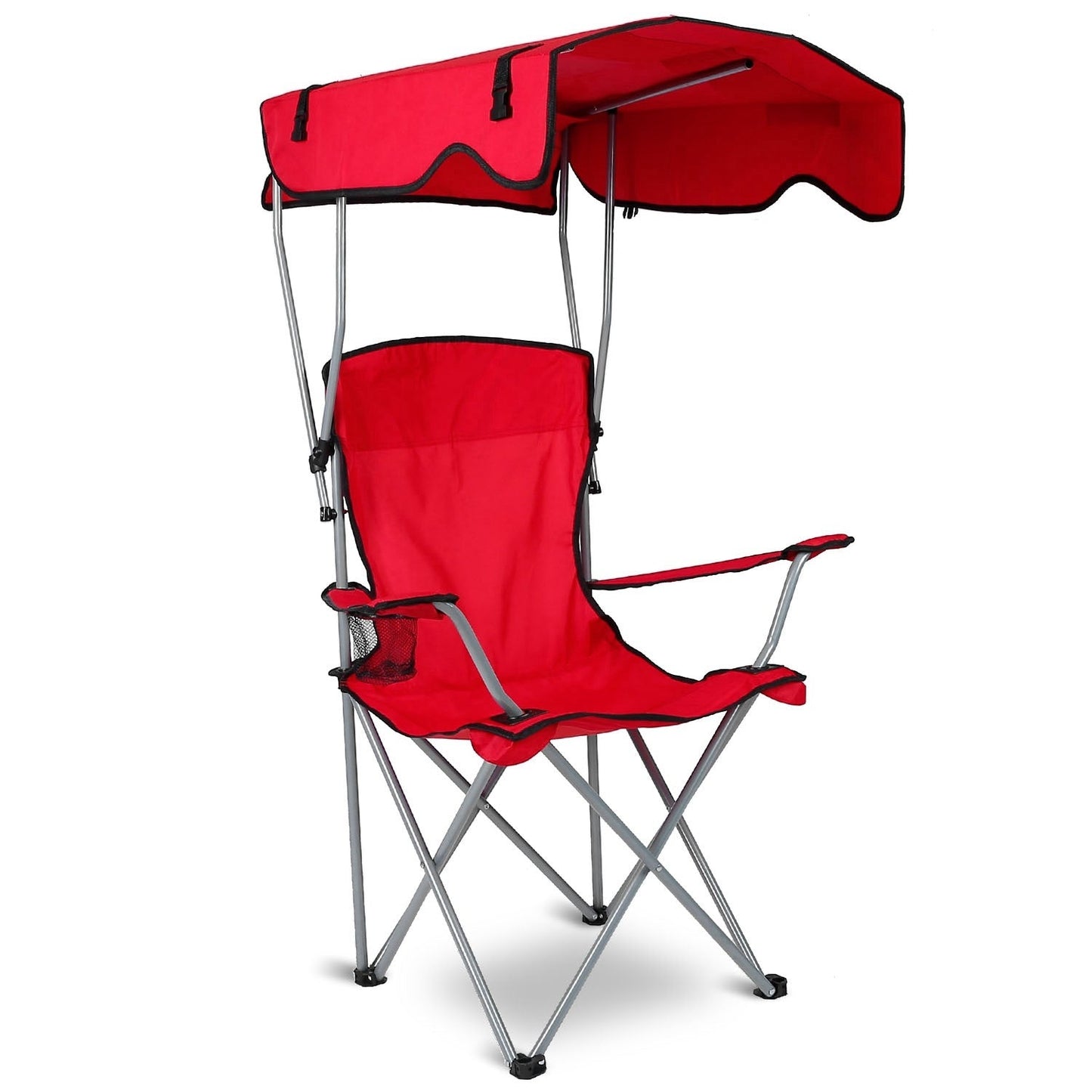 Chaise de Camping Pliable avec Canopy et Porte - Gobelet - Charge Maximale de 330LBS - Allomarc.com