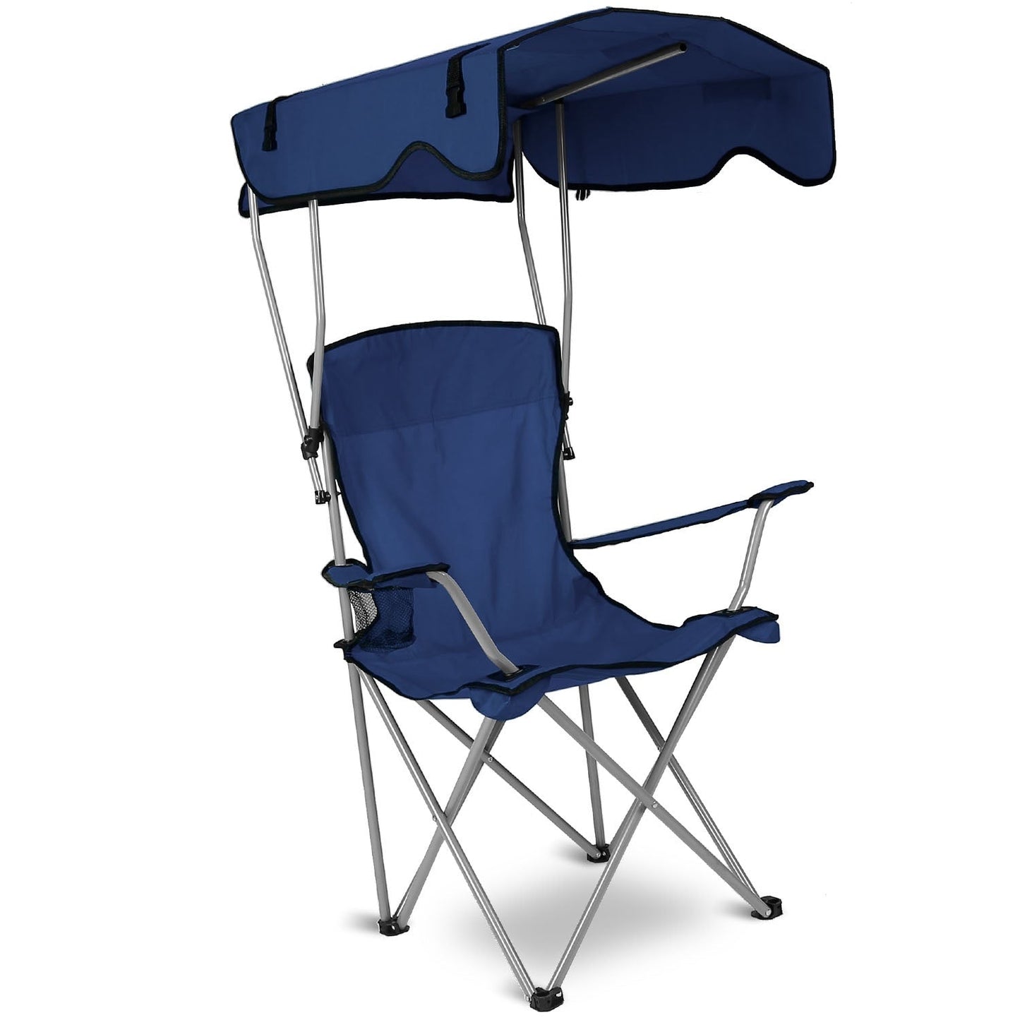 Chaise de Camping Pliable avec Canopy et Porte - Gobelet - Charge Maximale de 330LBS - Allomarc.com