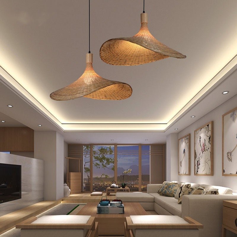 Chandelier en Bambou - Lampes de Style Japonais - Allomarc.com