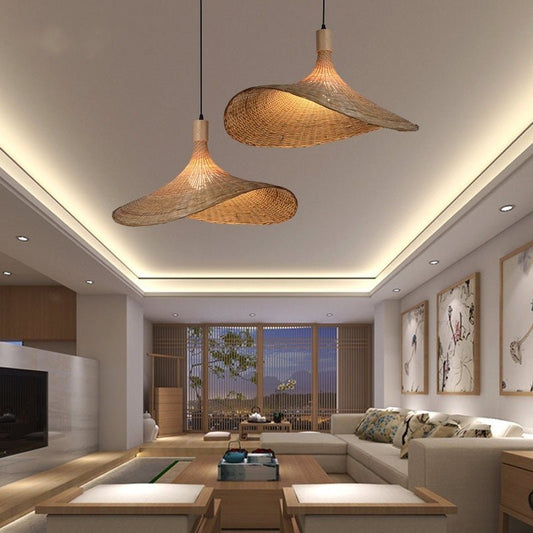 Chandelier en Bambou - Lampes de Style Japonais - Allomarc.com