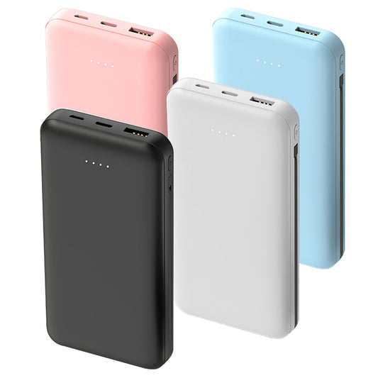 Chargeur Portable 10000mAh avec Câble Type C et LT - Idéal pour iPhone et Android - Allomarc.com