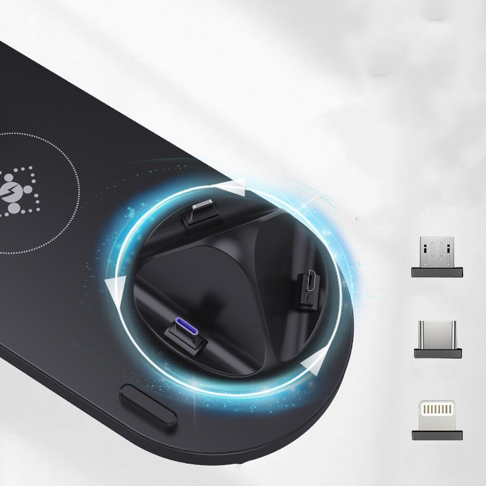 Chargeur sans fil 3 en 1 rapide en plastique - Allomarc.com