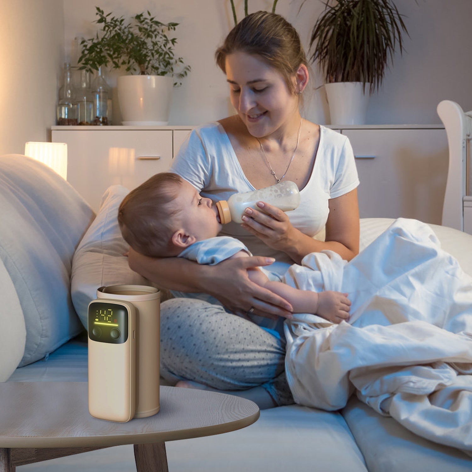 Chauffe - biberon Portable avec Veilleuse - Idéal pour les Déplacements - Allomarc.com