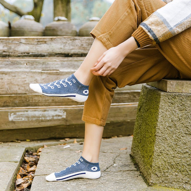 Chaussettes de bateau en coton peigné - Déodorantes et respirantes - Allomarc.com