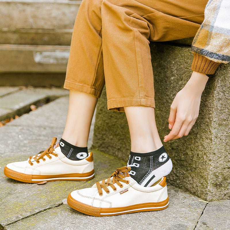 Chaussettes de bateau en coton peigné - Déodorantes et respirantes - Allomarc.com