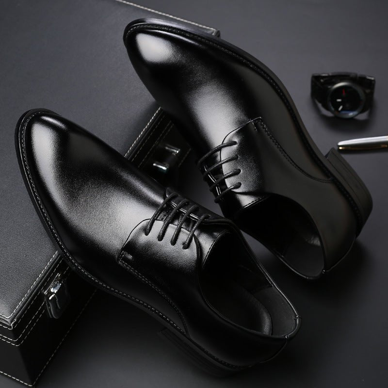 Chaussures de costume pour hommes en cuir noir - Direct usine - Allomarc.com