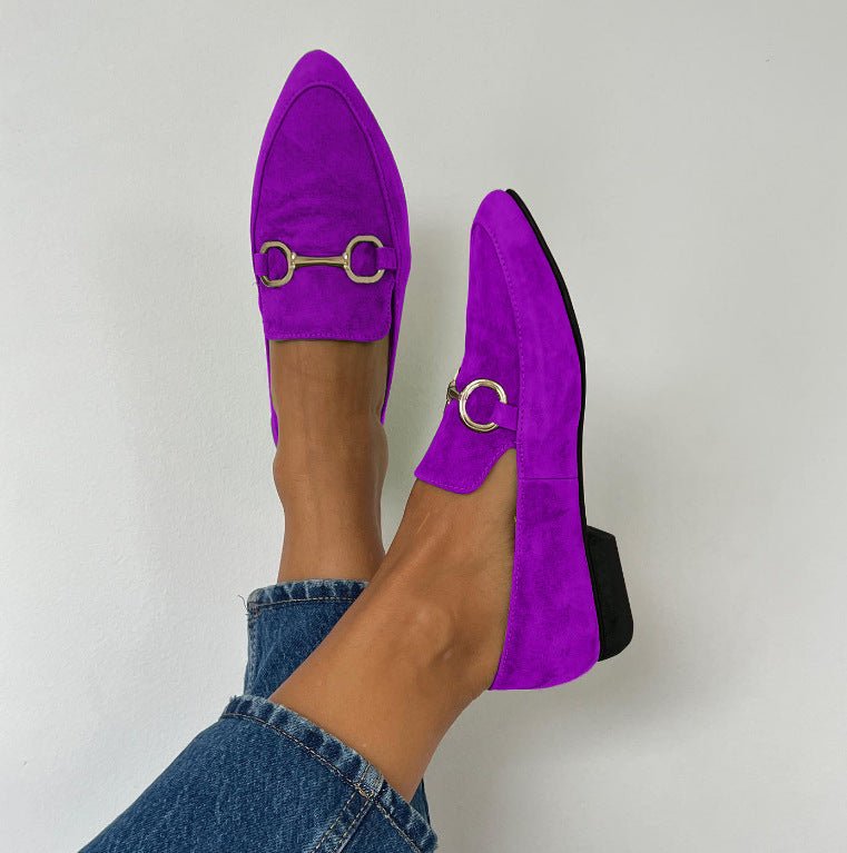 Chaussures Décontractées à Boucle Femme avec Bout Pointu - Allomarc.com
