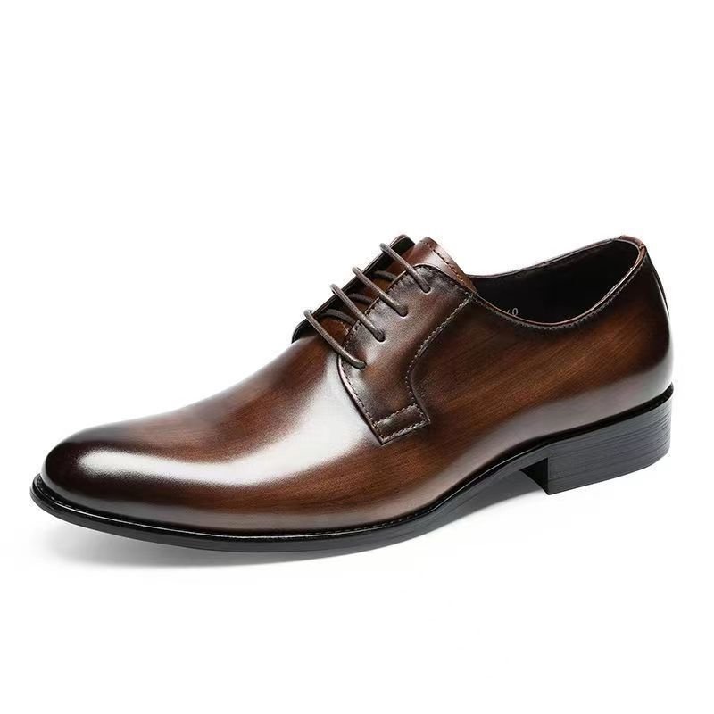 Chaussures en Cuir pour Hommes Respirantes à Lacets - Allomarc.com