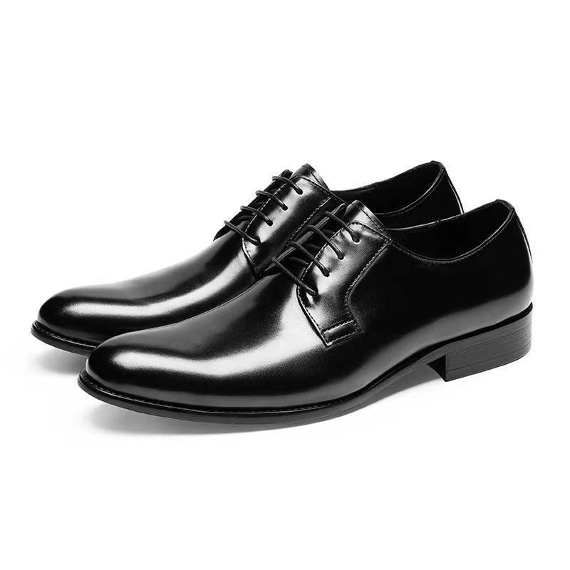 Chaussures en Cuir pour Hommes Respirantes à Lacets - Allomarc.com