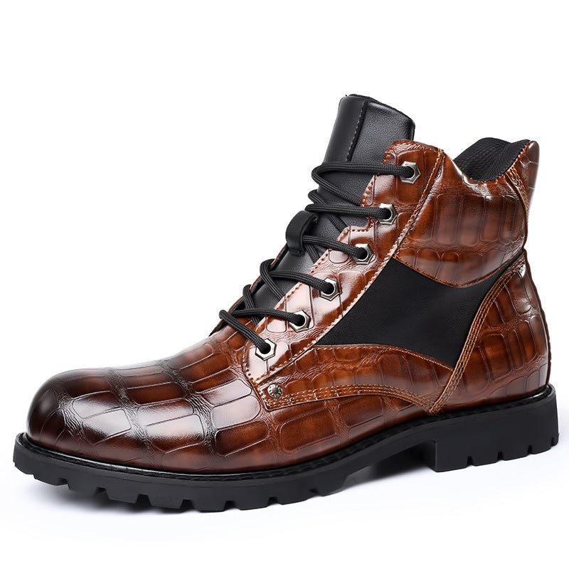 Chaussures en Cuir Vintage pour Hommes - Mid - top - Allomarc.com